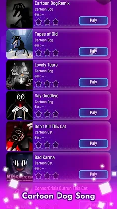 Scary cartoon dog - tiles Hop - Screenshot 1