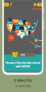 USA Map Quiz Game And Puzzle
