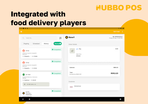 Android application HUBBO POS screenshort