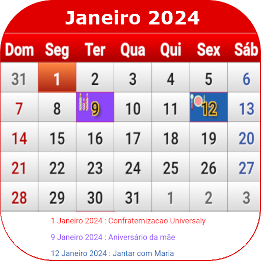 Brasil Calendário 2024  Icon