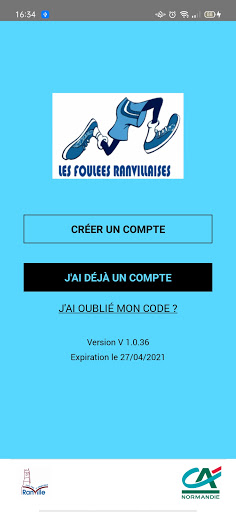 Android application Les Foulées Ranvillaises screenshort