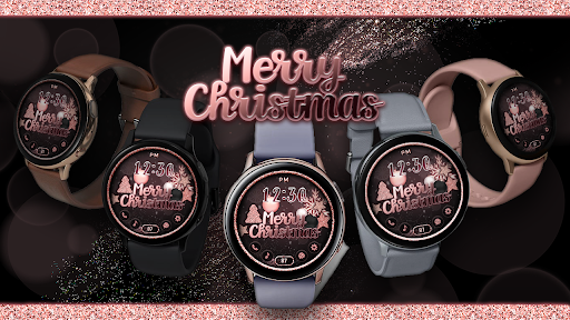 Android application Black Pink Christmas_Watchface screenshort