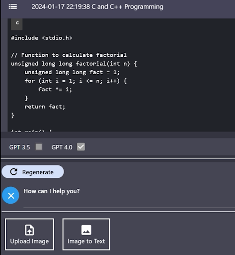 EJADAI - Ask Chat GPT-4 Screen 3