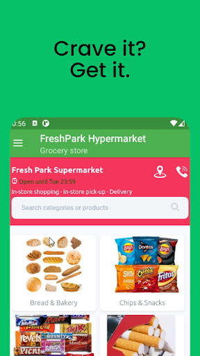 Android application Fresh Park Supermarket screenshort