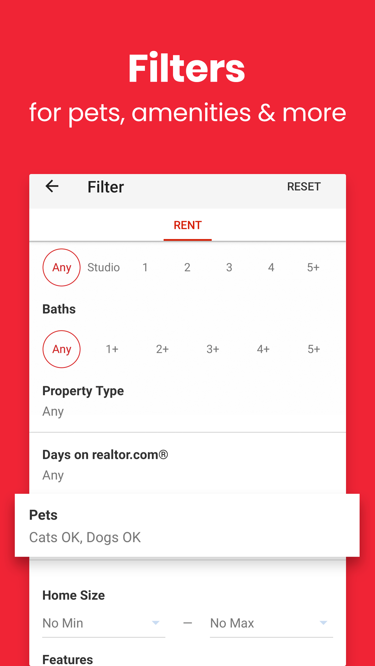 Android application Realtor.com Rentals screenshort
