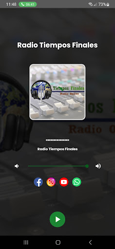 Android application Radio Tiempos Finales screenshort