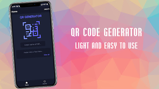 Android application QR Generator,create QR barcode screenshort