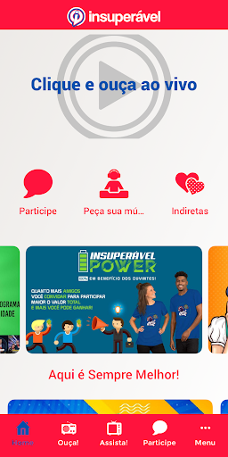 Android application Insuperável screenshort