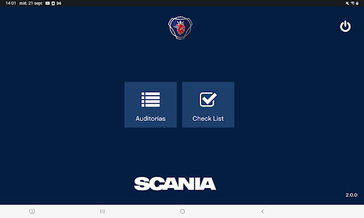 Android application Auditorías Scania screenshort
