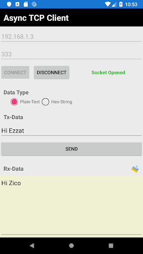 TCP Async Client Screen 3