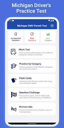 Android application Michigan Permit Practice Test screenshort