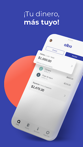 Android application albo - Tu dinero, más tuyo screenshort