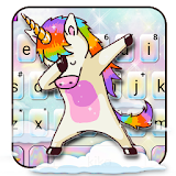 Colorful Swag Unicorn Keyboard Theme icon