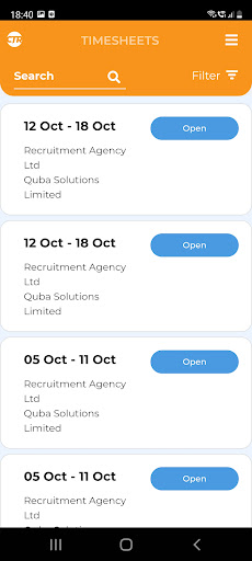 CTR Construction E Timesheets Screen 2