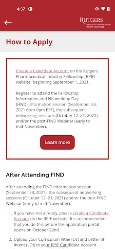 RPIF Program Screen 3