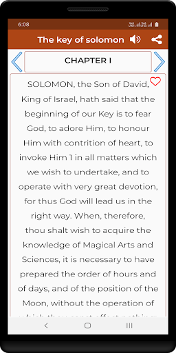 Android application The key of solomon screenshort