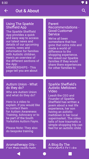 Sparkle Sheffield App Screen 2