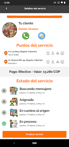 Speedy App Mensajeros Screen 3