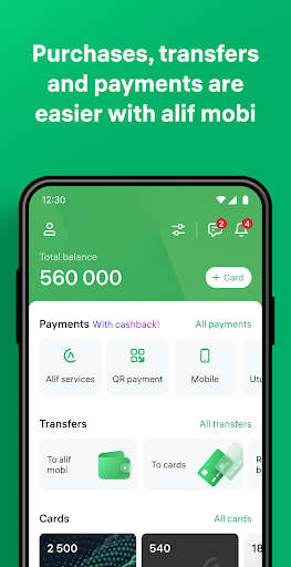 Alif Mobi: pay and transfer 1
