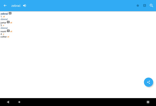 Screenshot of Polish-Portuguese Dictionary
