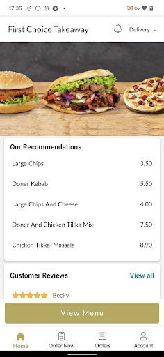 First Choice Takeaway Screen 2