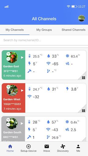 Android application UbiBot - IoT Console screenshort