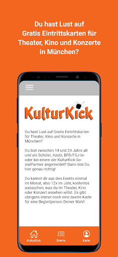 Android application KulturKick screenshort
