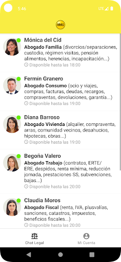 Android application Chat Legal ARAG screenshort