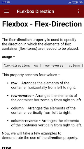 Flexbox Tutorial Offline Screen 3