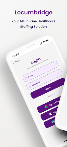 Android application LocumBridge screenshort