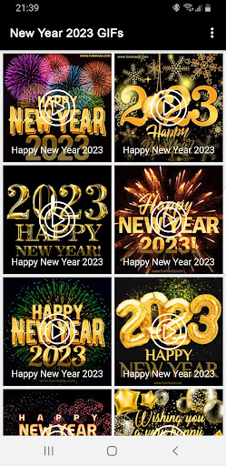 Android application Happy New Year 2023 GIFs screenshort