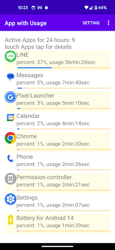 Battery inform for Android 14