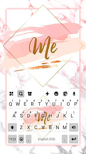 Android application Pink Gold Marble Keyboard Them screenshort