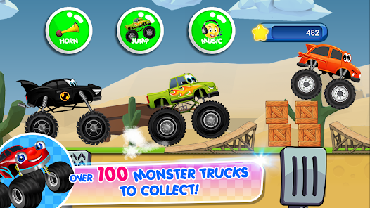 Monster Truck 2 Anni, Camion Giocattolo per Bambini 2 3 Anni, Macchinine  per Bambini Dinosauri Cars Macchinine Gioco Bambino 2 3 4 Anni Maschio