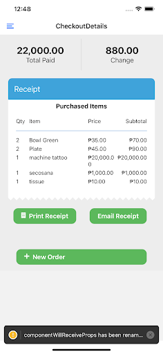 MoneyCache POS V2 Screen 3
