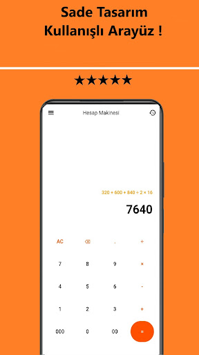 Android application Hesap Makinesi screenshort