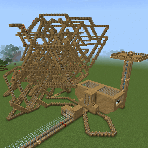 Roller coaster for minecraft logo