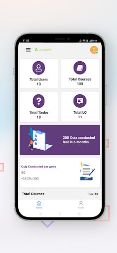 Acadally CMS Screen 2