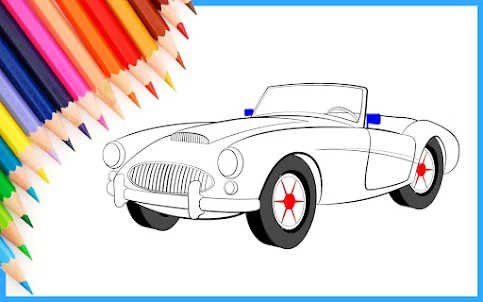 Car colouring game color paint