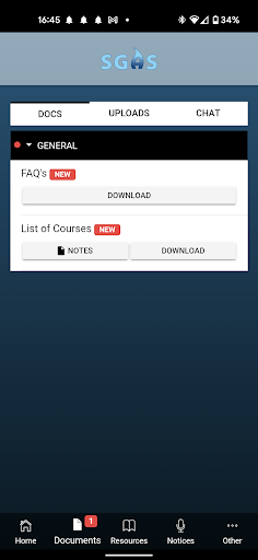 Android application SGAS screenshort