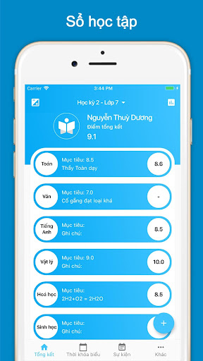 Android application Kết quả học tập - sổ tay học s screenshort