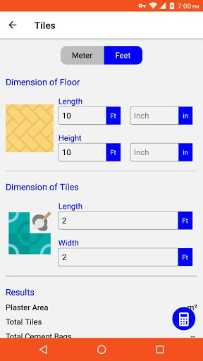 Construction Material Calculat Screen 3