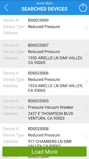 Ventura County Backflow Test Screen 3