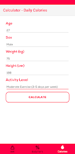 Calculator: BMI, Body Fat %
