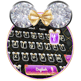 Pink shiny diamonds Minny bow keyboard icon