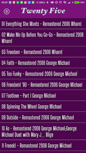 Songs Album of George Michael