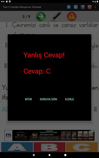 3. Sınıf Tüm Dersler Testleri ve Konu Videoları