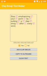 Clap Emoji Text Maker