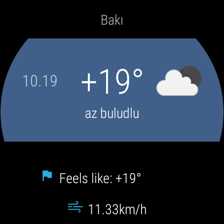 Android application Weather forecast - Gidra.az screenshort
