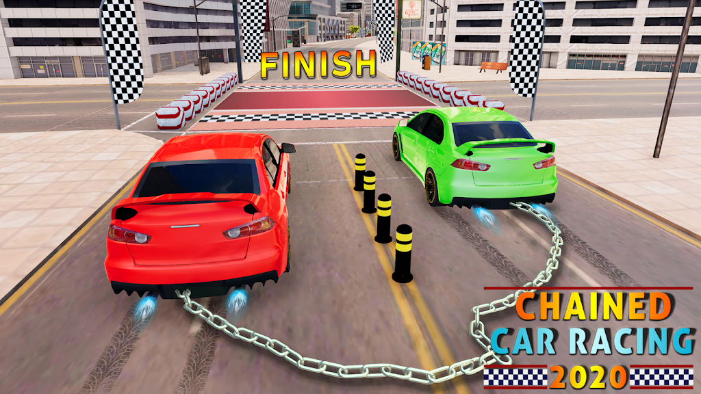 Chained Car Racing Stunts Game MOD APK 01